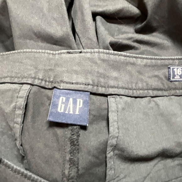 GAP Cotton Black Straight Up Khaki Trousers Side & Back Pockets US Sz 16 Tall - Picture 4 of 9